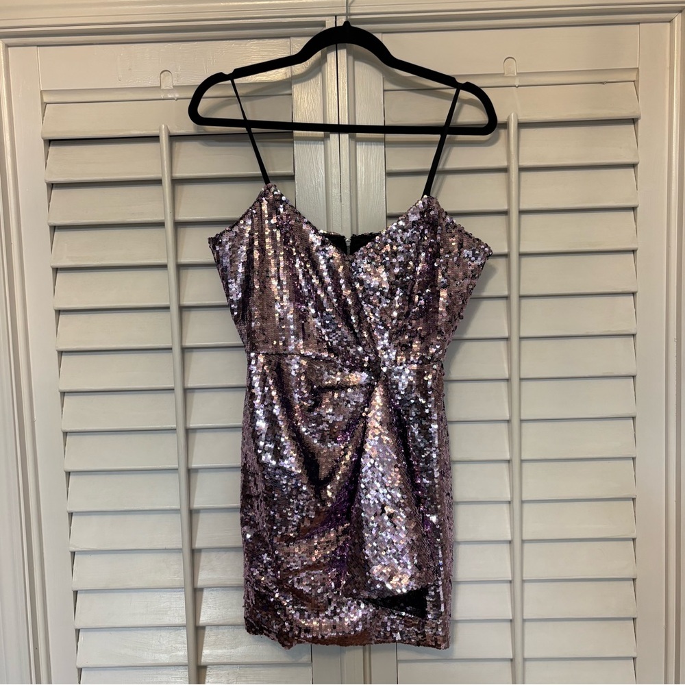 Parker Purple Sequin Dress Size‎ 4